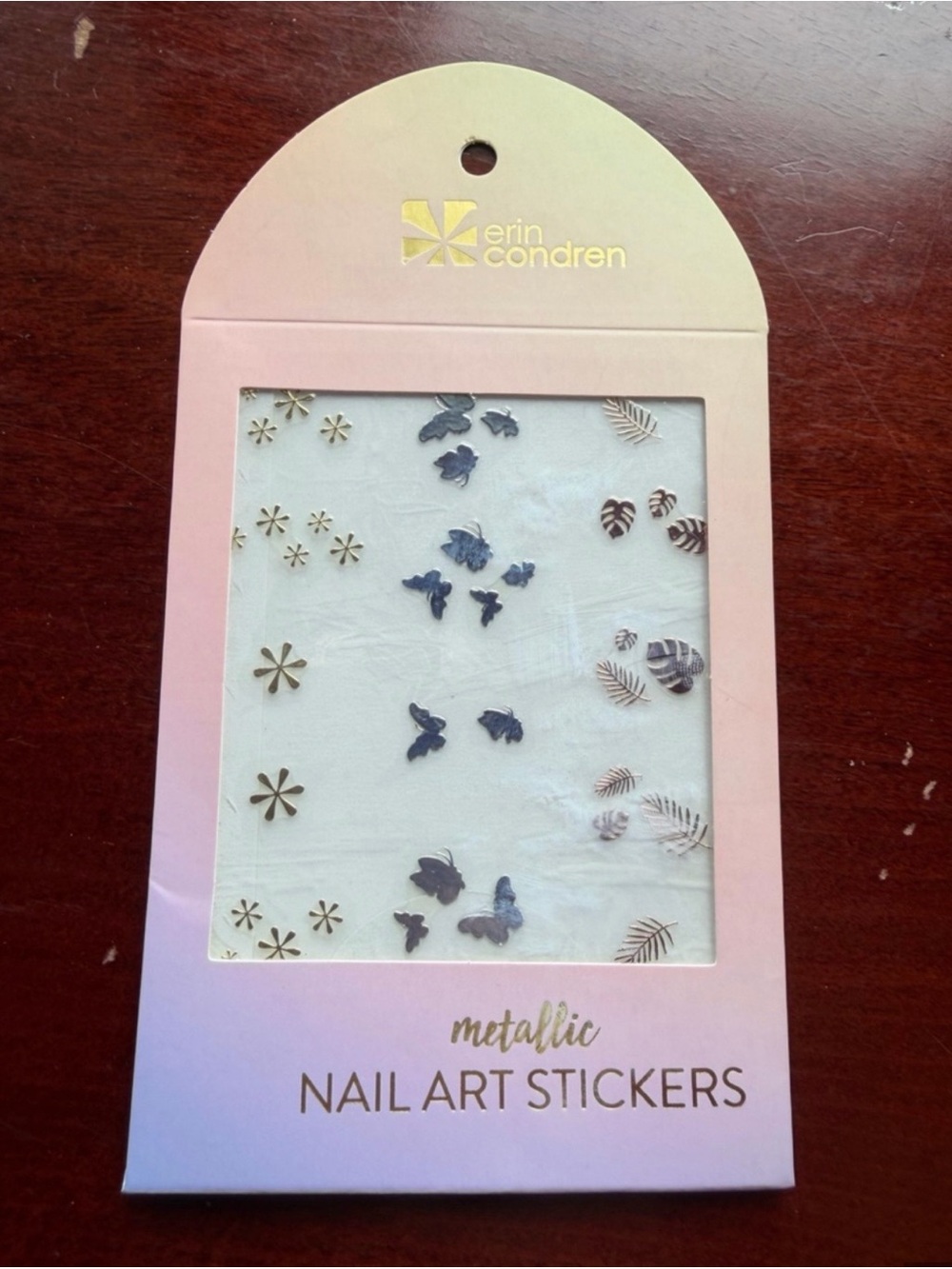 Erin Condren Metallic Nail Art Stickers - Pink and Gold Accent Pack